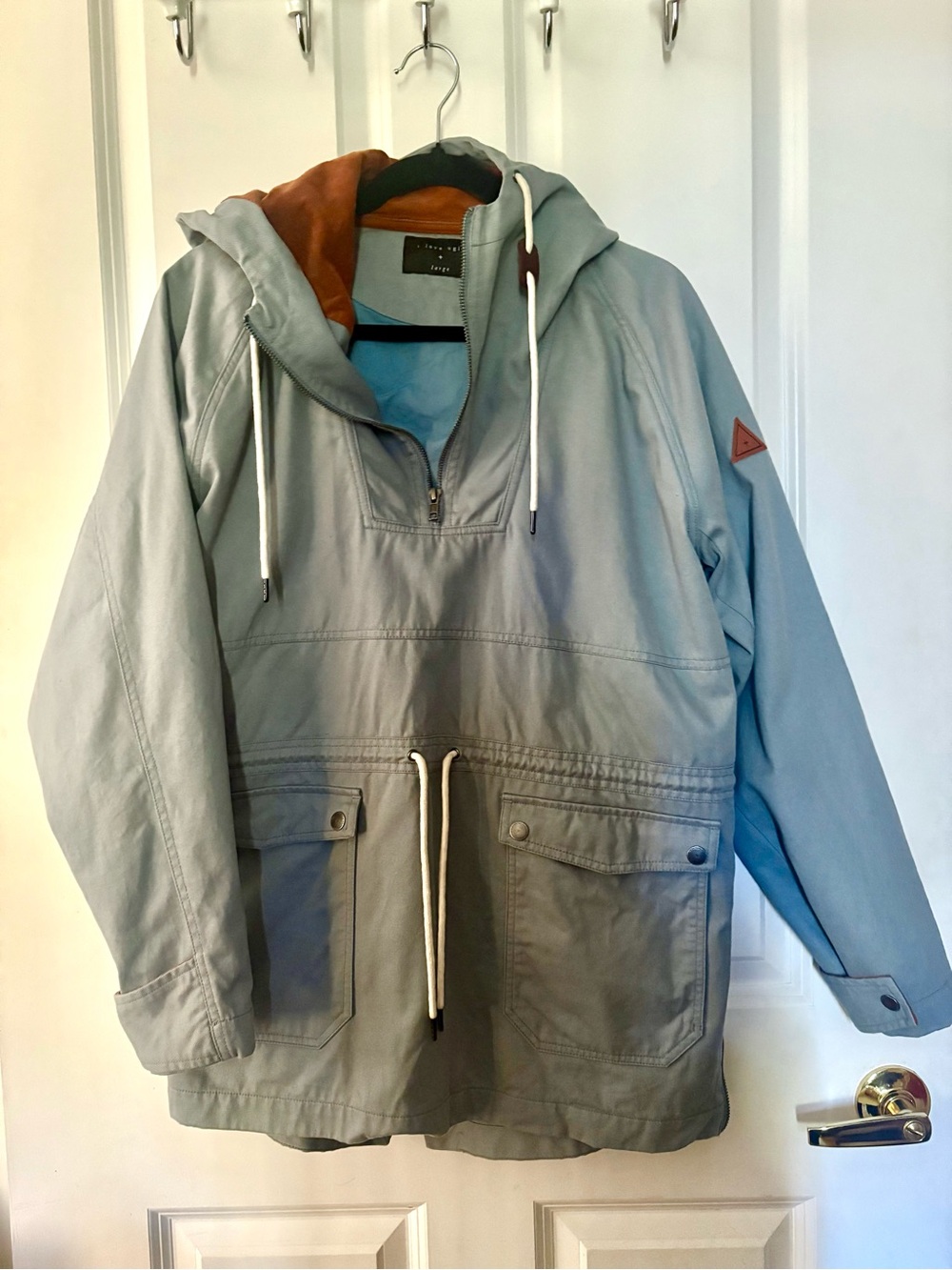 I Love Ugly Iceberg Anorak Men’s Large Cotton Pullover Jacket
